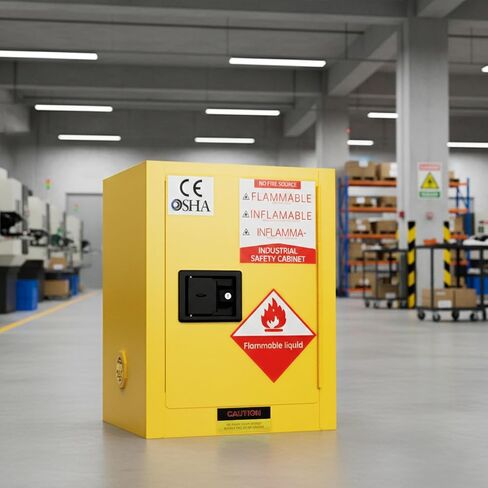 Vohala Flammable Storage Cabinet, 32 Gallon, 18.1" W x 18.1" D x 35.4" H, Double-Wall Steel Fire Cabinet for Chemical Storage in Saudi Arabia