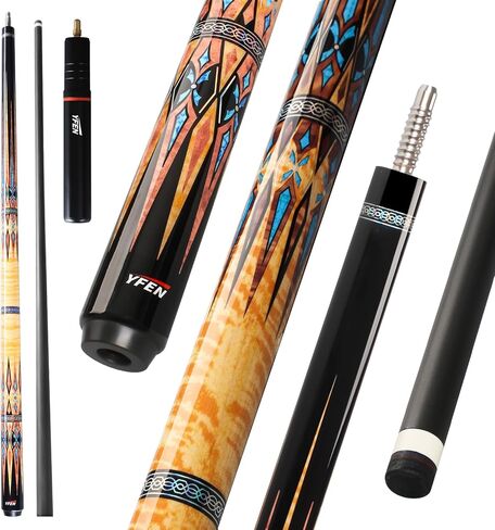Banly Pool Cue Stick - 58 inch Canadian YF Series Billiard Pool Stick with 13mm Cue Tip, House Bar Pool Cue Sticks for Professional Billiard Players in Saudi Arabia