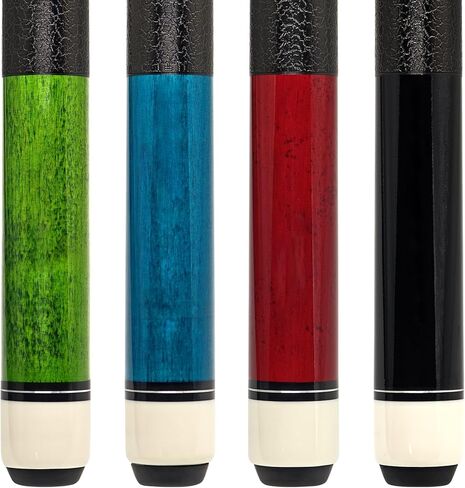 4 قطع من عصي البلياردو، 58 بوصة للعب البلياردو في المنزل والبار، عصي البلياردو الصلبة من خشب القيقب الصلب مع طرف جلدي متعدد الطبقات مقاس 12.5 مم، قبضة جلدية، مؤخرة مطبوعة رقمية (20 أونصة لكل واحدة) in Kuwait