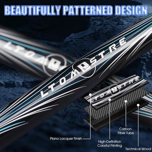 PODAYUDE Little Monster Carbon Fiber Jump Cue - 4 Pieces Dual-Tip Jump Cue Stick 13.6mm Tips Billiard Cue Low Deflection Carbon Fiber Pool Cue with Quick 4-Pin Joint in Saudi Arabia