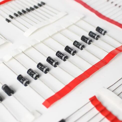 8 Values 200pcs Diodes Kit 1N4007 1N5408 1N4148 1N5399 1N5819 1N5822 FR107 FR207 Rectifier Schottky Diode Assortment in Kuwait