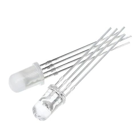 100PCS High-Brightness WS2812B Through-Hole LED Bead F5 RGB Built-in IC 5V Programmable 5mm Dream Color Full-Color Transparent(Frosted) in Saudi Arabia