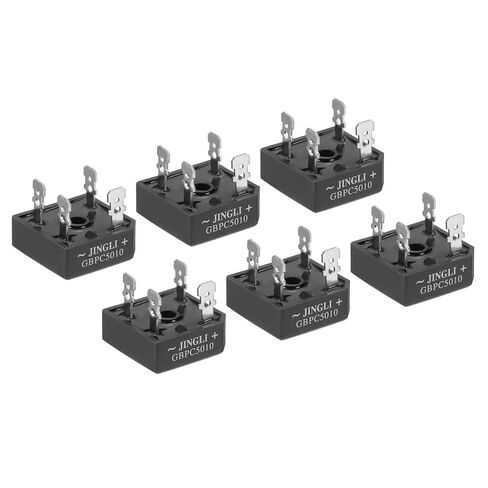 PATIKIL GBPC50-10 صمام ثنائي مقوم، قطعتان من مقوم الجسر 50 أمبير 1000 فولت ثنائيات سيليكون إلكترونية لتحويل طاقة التيار المتردد إلى طاقة تيار مستمر، أسود in Saudi Arabia