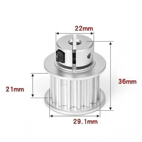 Timing Belt Drive Pulley Clamping Synchronous Wheels BF/K Type 5M 19Teeth Bore 5-16mm 3D Printer Accessories(BF Width 21mm-Bore 6.35) in Saudi Arabia