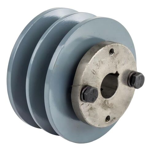 2BK36H/H-3/4 Compressors 3.75" Dual Groove Pulley - for Masterdrive Compressors Pulley Replacement - Cast Iron Belt B Section 5L w/ 3/4" Sheave Bushing - Gray Solid Steel - Air Compressor Parts in Saudi Arabia