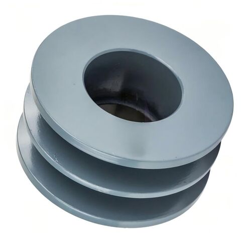 2BK32H/H-1-1/8 Compressors 3.35" Dual Groove Pulley Belt B Section 5L - for Masterdrive Compressors Pulley Replacement - Cast Iron Pulley/Dual B Section Pulley - w/ 1-1/8" Sheave Bushing Gray in Saudi Arabia
