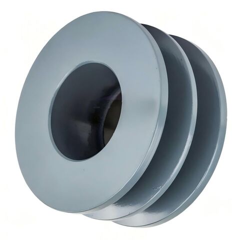 2BK32H/H-1-1/8 Compressors 3.35" Dual Groove Pulley Belt B Section 5L - for Masterdrive Compressors Pulley Replacement - Cast Iron Pulley/Dual B Section Pulley - w/ 1-1/8" Sheave Bushing Gray in Saudi Arabia