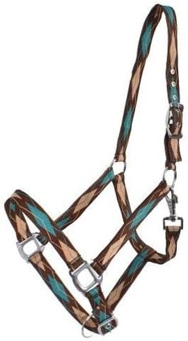 Adjustable 3-Ply Embroidered Diamond Print Nylon Halter in Saudi Arabia