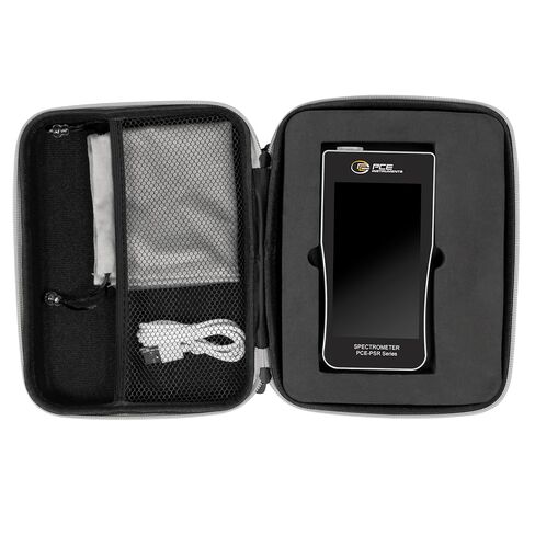 PCE Instruments مقياس الطيف الضوئي المحمول PCE-PSR 200 للضوء واللون، بقياسات 0.1–500000lx وCCT 1500–100000K، بدقة ±0.1lx، ذاكرة 8 جيجابايت، USB-C، شاشة لمس 5 بوصات in Kuwait