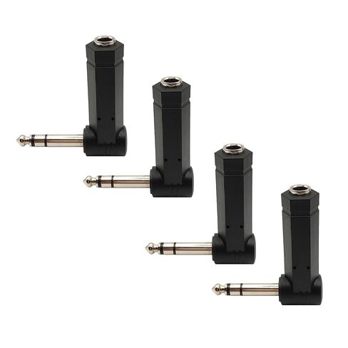 1/4 inch Right Angle Guitar Cable Adapter 90 Degree 6.35mm Male to Female Stereo Audio Connector for Guitar,Headphone,Speaker,Studio Equipment 2PCS in Saudi Arabia