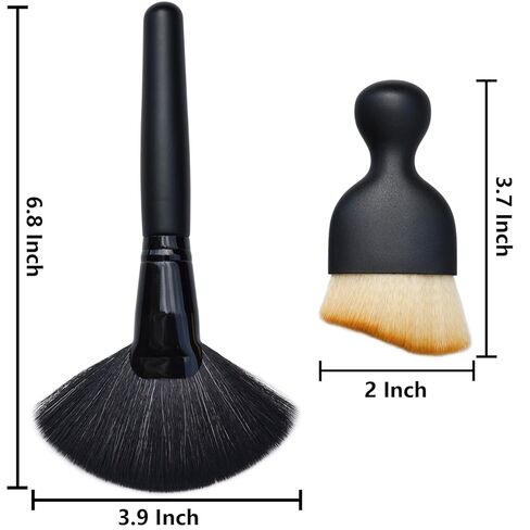 مجموعة من 3 فرش رائعة من الألياف الدقيقة، أداة تنظيف داخلية للسيارة، أداة منفضة حلاقة صغيرة، فرشاة قص الشعر، أدوات تنظيف الغبار الصغيرة in Kuwait