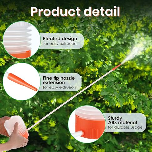 Diatomaceous Earth Powder Duster with Adjustable 12'' to 36'' Extension Nozzle, Precise Spray Powder Applicator for Pest Control, Lawn and Home Maintenance, Indoor & Outdoor Use (Orange) in Kuwait