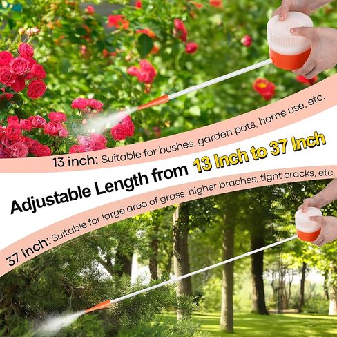 Diatomaceous Earth Powder Duster with Adjustable 12'' to 36'' Extension Nozzle, Precise Spray Powder Applicator for Pest Control, Lawn and Home Maintenance, Indoor & Outdoor Use (Orange) in Kuwait