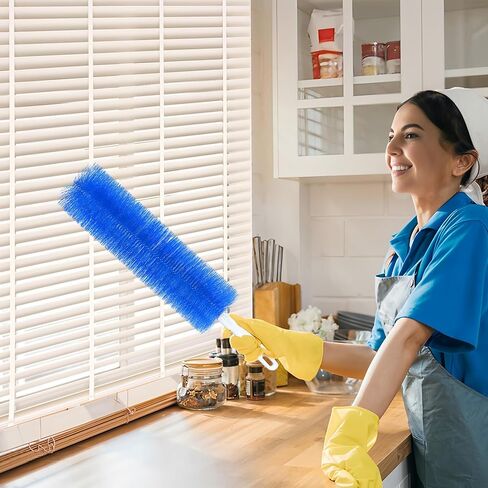 Fan Cleaner Brush Bendable Fans Duster Reusable Dust Remover Plastic Dust Cleaner Flexible Microfiber Head Ceiling Brush for Fans Air Conditioning Home Car Vents Curtain Box Fan Shutters, 3 Pcs in Saudi Arabia