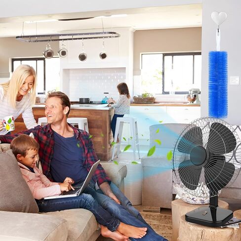 Fan Cleaner Brush Bendable Fans Duster Reusable Dust Remover Plastic Dust Cleaner Flexible Microfiber Head Ceiling Brush for Fans Air Conditioning Home Car Vents Curtain Box Fan Shutters, 3 Pcs in Saudi Arabia