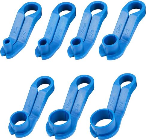 7Pcs Fuel Line Disconnect Tool Set, 1/4 5/16 3/8 1/2 5/8 3/4 7/8 Inch Fuel Filter Removal Tool, Transmission Line Disconnect Tool, AC Line Disconnect Tool Compatible for Ford/GM/Chrysler/Mazda in Saudi Arabia