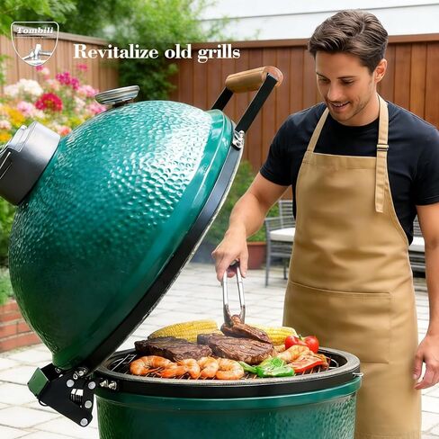 Hinge Assembly Kit for Large Green Egg, Old Style One-Piece Replacement, Heavy-Duty Powder Coated Steel Set with Hardware for Large Big Green Egg Grill in Saudi Arabia