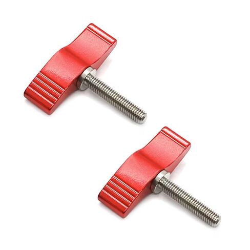 براغي M6 بمقبض، براغي إبهام، مقبض دوار للخيوط، مقبض دوار بإبهام قابل للتعديل مع جناح 2 قطعة (M6 × 12 مم، أزرق) in Kuwait