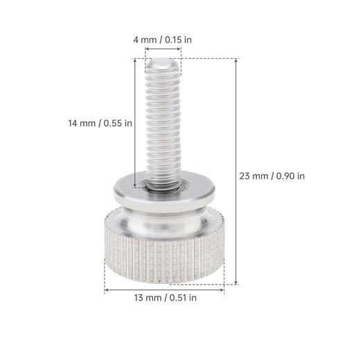 6 عبوات من براغي الإبهام المخرشة، M4x14mm من الفولاذ المقاوم للصدأ ومسامير الكتف الملولبة بالكامل ومقابض التثبيت in Saudi Arabia