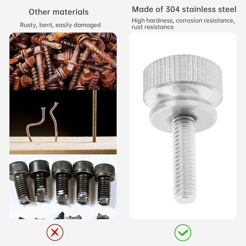 6 عبوات من براغي الإبهام المخرشة، M4x14mm من الفولاذ المقاوم للصدأ ومسامير الكتف الملولبة بالكامل ومقابض التثبيت in Saudi Arabia