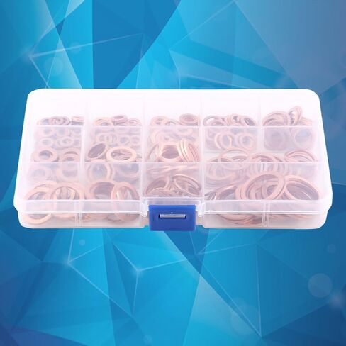 Copper Flat Washer Kit Fasteners for Screws Bolts Electrical Thermal Conductivity 280pcs in Saudi Arabia