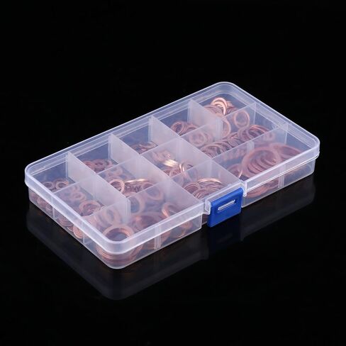 Copper Flat Washer Kit Fasteners for Screws Bolts Electrical Thermal Conductivity 280pcs in Saudi Arabia
