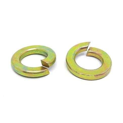 (100 Pieces) 3/8" Alloy Split Lock Washers Zinc Yellow in Saudi Arabia