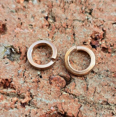 NACX M4 Copper Split Lock Spring Washer, Spring Lock Washer Elastic Gasket for Screws Bolts Nuts, 100Pcs in Saudi Arabia