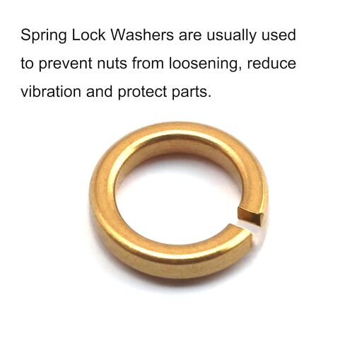 NACX M4 Copper Split Lock Spring Washer, Spring Lock Washer Elastic Gasket for Screws Bolts Nuts, 100Pcs in Saudi Arabia