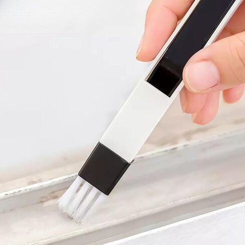 Window Groove Cleaning Brush, Window Track Cleaning Tool, 2 in 1 Groove Cleaning Brush Broom Hard Bristle Crevice Brush for Keyboard Drawer Cabinet Door Lamp Groove in Saudi Arabia