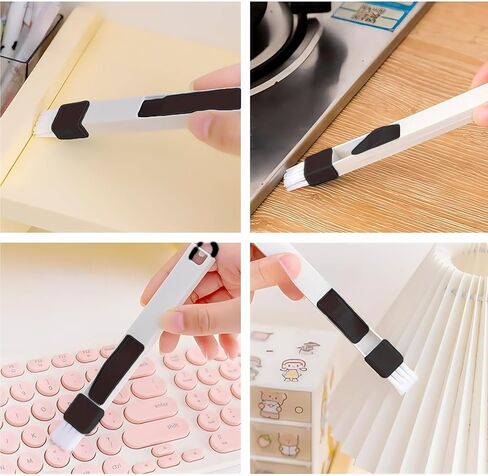 Window Groove Cleaning Brush, Window Track Cleaning Tool, 2 in 1 Groove Cleaning Brush Broom Hard Bristle Crevice Brush for Keyboard Drawer Cabinet Door Lamp Groove in Saudi Arabia