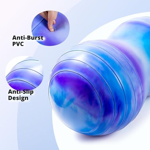 EVERICH TOY 18’’/20’’ Peanut Ball for Kids & Adults, Anti-Burst Exercise Ball for Autism Sensory Training, Pregnancy & Physical Therapy, Yoga Balance Ball Chair for Fitness. in Saudi Arabia