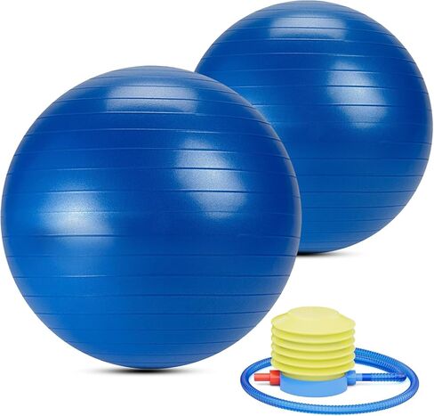 Yoga Pilates Ball Anti Slip Heavy Duty Rubber 22 inch Birthing Fitness Improved Posture Balance Training with Quick Pump Anti Burst Design in Saudi Arabia