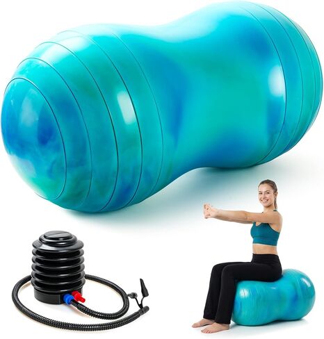 EVERICH TOY 18’’/20’’ Peanut Ball for Kids & Adults, Anti-Burst Exercise Ball for Autism Sensory Training, Pregnancy & Physical Therapy, Yoga Balance Ball Chair for Fitness. in Saudi Arabia