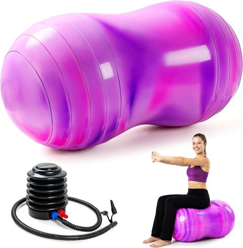 EVERICH TOY 18’’/20’’ Peanut Ball for Kids & Adults, Anti-Burst Exercise Ball for Autism Sensory Training, Pregnancy & Physical Therapy, Yoga Balance Ball Chair for Fitness. in Saudi Arabia