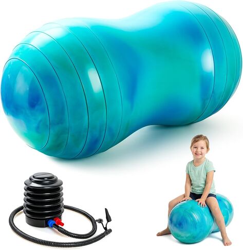 EVERICH TOY 18’’/20’’ Peanut Ball for Kids & Adults, Anti-Burst Exercise Ball for Autism Sensory Training, Pregnancy & Physical Therapy, Yoga Balance Ball Chair for Fitness. in Saudi Arabia