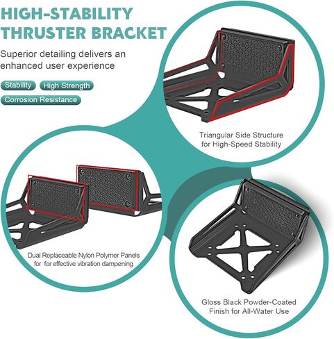 Universal Transom Trolling Motor Mount for Kayaks,Heavy Duty Marine-Grade Stern Drive Trolling Motor Mounting Bracket for Any Boat with a Flat Stern, Universal Fit for Electric Trolling Motors Only in Kuwait