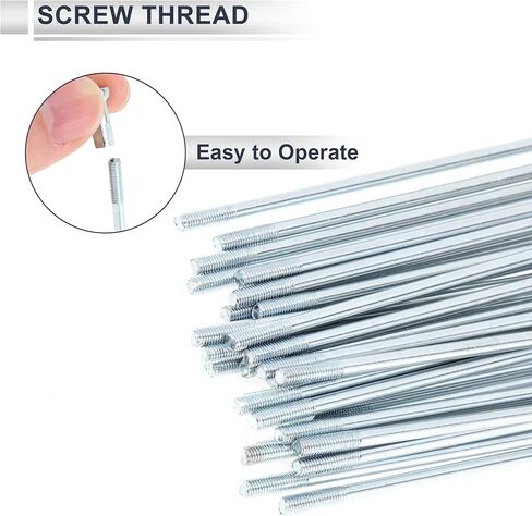 1 Set Universal Bicycle Spokes 12G 85mm Length Bike Wheel Spokes Nipple Silver Tone Carbon Steel Galvanized in Kuwait