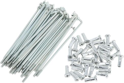 36 Set 14G Bicycle Spokes 72mm Bike Wheel Spokes Galvanized Carbon Steel Silver Tone in Saudi Arabia