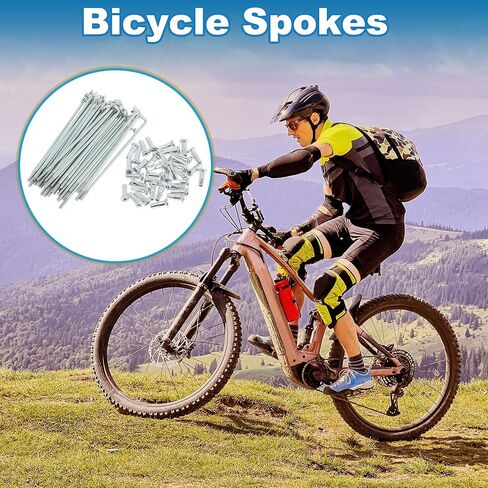 36 Set 14G Bicycle Spokes 72mm Bike Wheel Spokes Galvanized Carbon Steel Silver Tone in Saudi Arabia