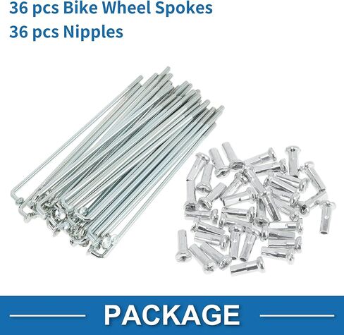 36 Set 14G Bicycle Spokes 72mm Bike Wheel Spokes Galvanized Carbon Steel Silver Tone in Saudi Arabia