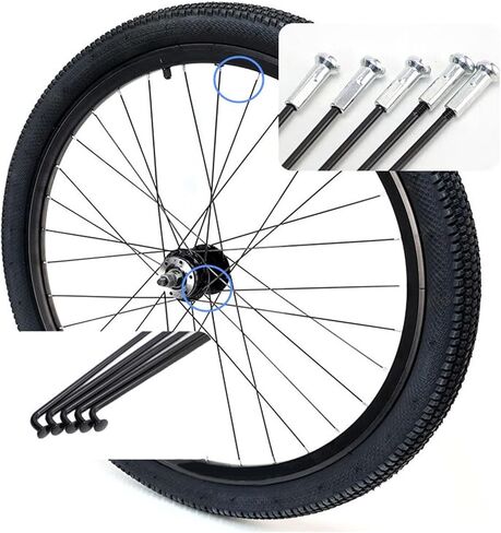 Stainless Steel Spokes and Nipples Bike Spokes，12G Bike Wheel Spokes Carbon Steel Black 10pcs for Mountain Bike Road Bike in Saudi Arabia