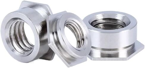 RWRAPS 20 قطعة صامولة فلوش ذاتية التثبيت 304 من الفولاذ المقاوم للصدأ صواميل إدراج ذاتية التثبيت موحدة صواميل بوصة (0420 × 5 مم) in Kuwait