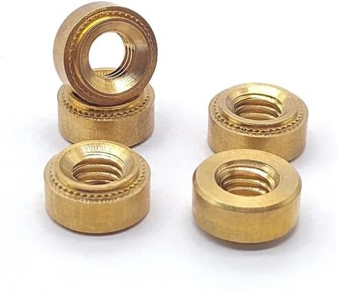 RWRAPS 10-50 قطعة M2 M2.5 M3 M4 M5 M6 M8 النحاس الذاتي تثبيت الجوز الصحافة إدراج برشام الجوز الجوز بلاطة 0.8-3.2 مللي متر الأجهزة الجوز (M6-0 (10 قطعة)) in Kuwait