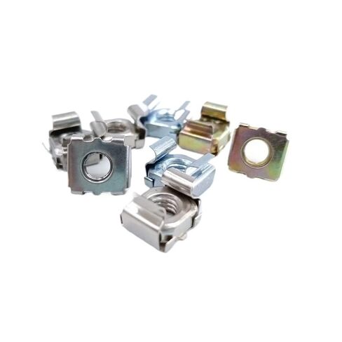 Cage Nuts,Small Parts, 10pcs Steel Quartet Floating Nut Cassette Elastic Enclosure Card Cage Nuts Cabinet Rack Mount Nut (Color : Nickel, Size : M6) in Saudi Arabia
