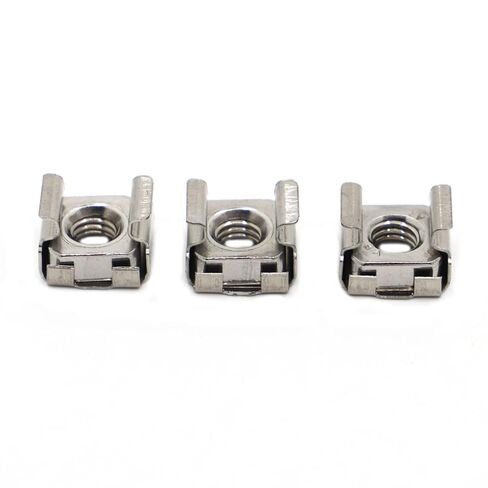Cage Nuts,Small Parts, 304 Stainless Steel Square Elastic Rack Mount Server Cabinet Shelf Clip Floating Cage Nut (Size : M8 5pcs) in Saudi Arabia