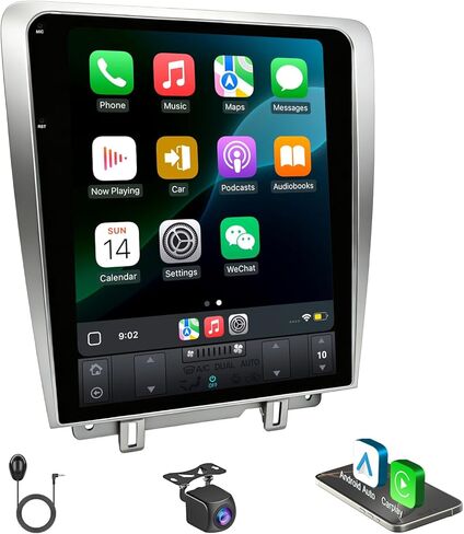 12.1 Inch Touch Screen for Ford Mustang 2010 2012 2013 2014 Radio Android Car Stereo with Wireless Carplay & Android Auto Support OEM Camera+WiFi+GPS+FM/AM+BT+DSP (PX6 Hexa Core 4+64GB) in Saudi Arabia