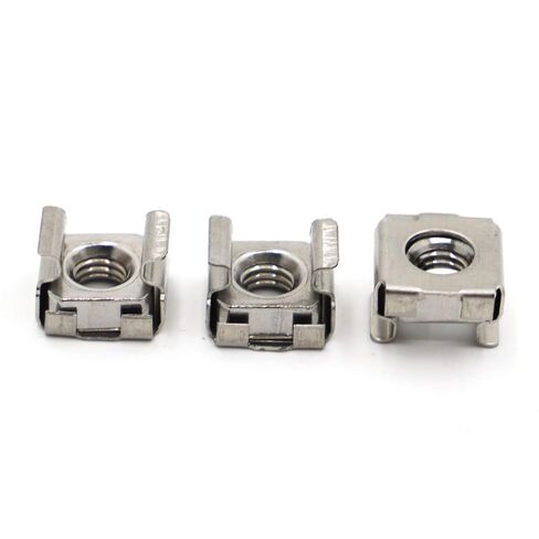 Cage Nuts,Small Parts, 304 Stainless Steel Square Elastic Rack Mount Server Cabinet Shelf Clip Floating Cage Nut (Size : M8 5pcs) in Saudi Arabia