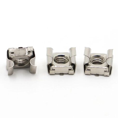 Cage Nuts,Small Parts, Plated Carbon Steel Square Elastic Rack Mount Server Cabinet Shelf Clip Floating Cage Nut (Size : M4 10pcs) in Saudi Arabia