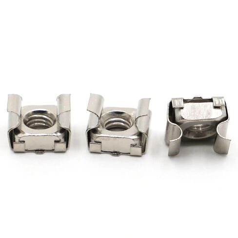 Cage Nuts,Small Parts, Plated Carbon Steel Square Elastic Rack Mount Server Cabinet Shelf Clip Floating Cage Nut (Size : M4 10pcs) in Saudi Arabia